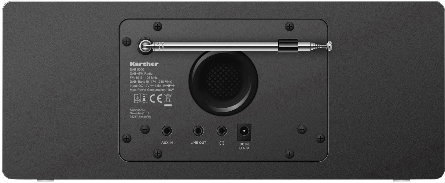 Karcher DAB 5000 Radio de table DAB+ AUX noir-4