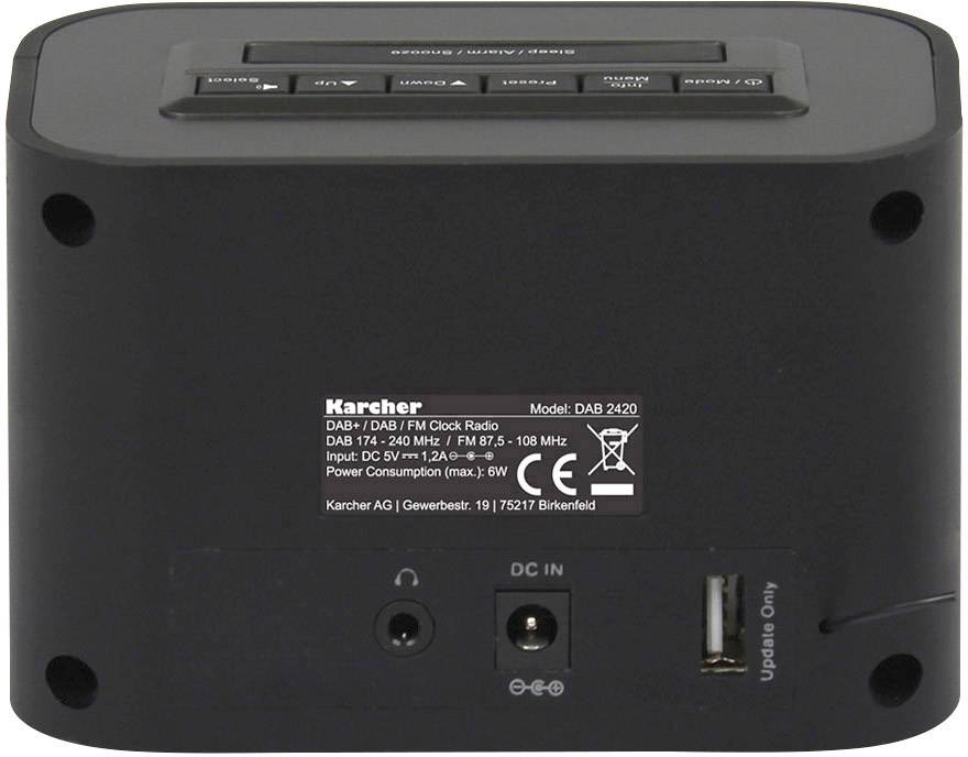 Karcher DAB 2420 Radio-réveil FM noir-3