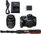 Ensemble appareil photo comprenant un Canon EOS 4000D, un objectif 18-55mm, une batterie, un chargeur, un câble et une bandoulière.