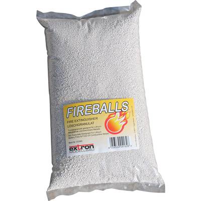 Un sachet de granulés absorbants pour l'extinction des incendies, portant la marque 'Extron Modellbau'.