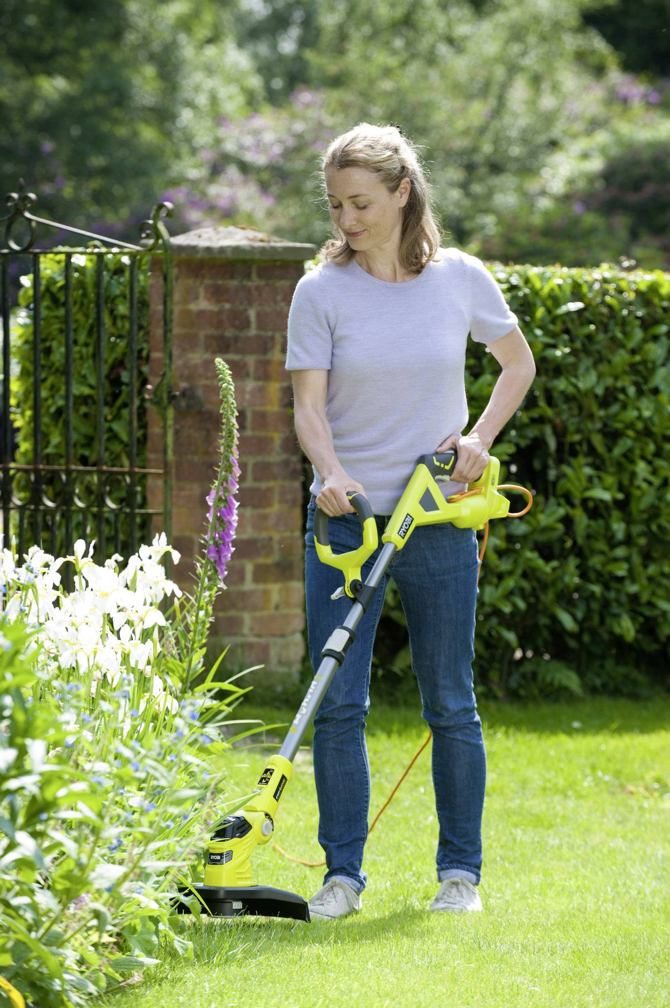 Ryobi RLT1831H25F sans fil Coupe-bordures avec batterie, poignée réglable en hauteur 18 V 2.50 Ah Largeur de coupe (max.-5