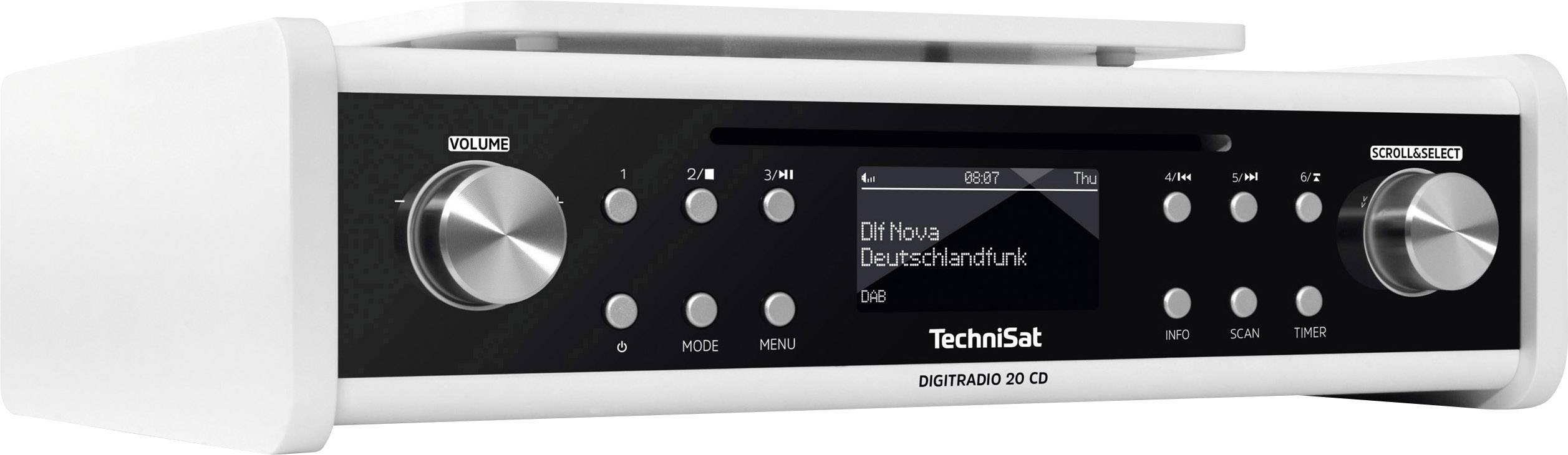 TechniSat DigitRadio 20 CD Radio à suspendre FM AUX, CD blanc-1