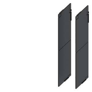 Deux plaques grises verticales en représentation tridimensionnelle, placées côte à côte.