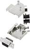 Amphenol L17D45ZK09+L77DE09SST Kit embase SUB-D femelle 45 ° Nombre de pôles: 9 raccord à vis 1 set