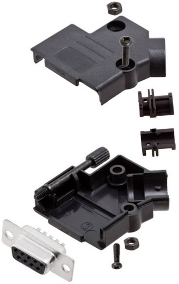 Amphenol L17D45PK-P-09+L77SDE09S Kit embase SUB-D femelle 45 ° Nombre de pôles: 9 fût à souder 1 pc(s)