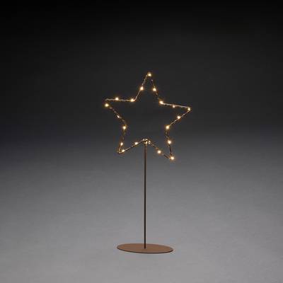 Konstsmide 1218-663 Étoile de Noël à LED  ambré LED cuivre  avec pied, avec interrupteur, minuteur