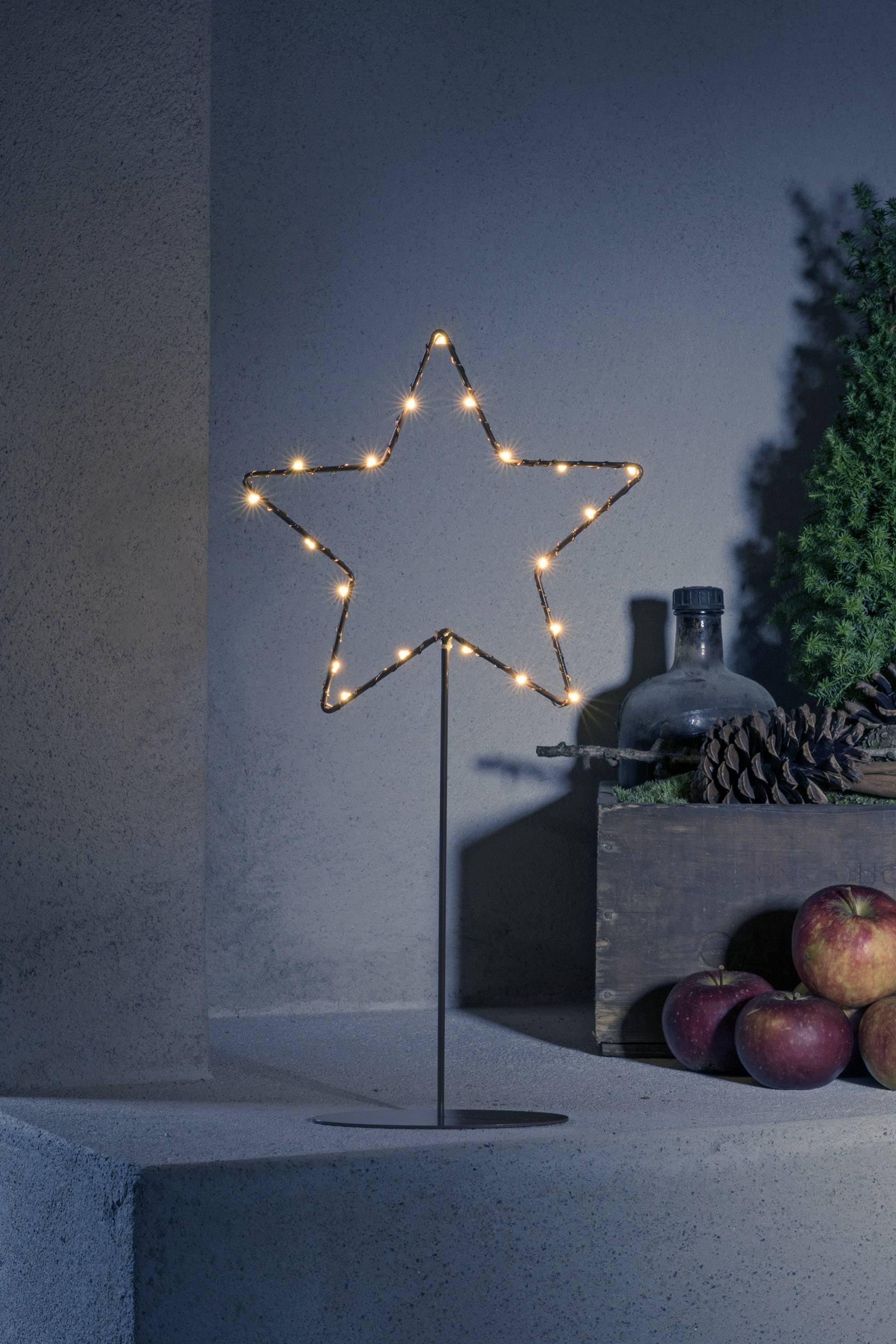Konstsmide 1218-663 Étoile de Noël à LED ambré LED cuivre avec pied, avec interrupteur, minuteur-1