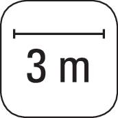 '3 m' est indiqué comme dimension dans un carré.