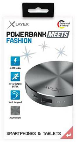 Xlayer Powerbank (batterie supplémentaire) 6000 mAh LiPo gris-4