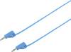 Cordon de mesure[Banane mâle 2 mm -Banane mâle 2 mm ] Ultra flexible 0.60 m;bleu;MSB-2002.2 A