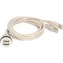 Cordon USB 2.0 RRJ_2USB_150CM 150 cm USB 2.0 Schlegel RRJ_2USB_150CM argent 1.50 m
