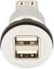 2 x USB 2.0 femelle A - 2 xUSB 2.0 femelle A embase femelle RRJ_2USB_AA Schlegel Contenu: 1 pc(s)
