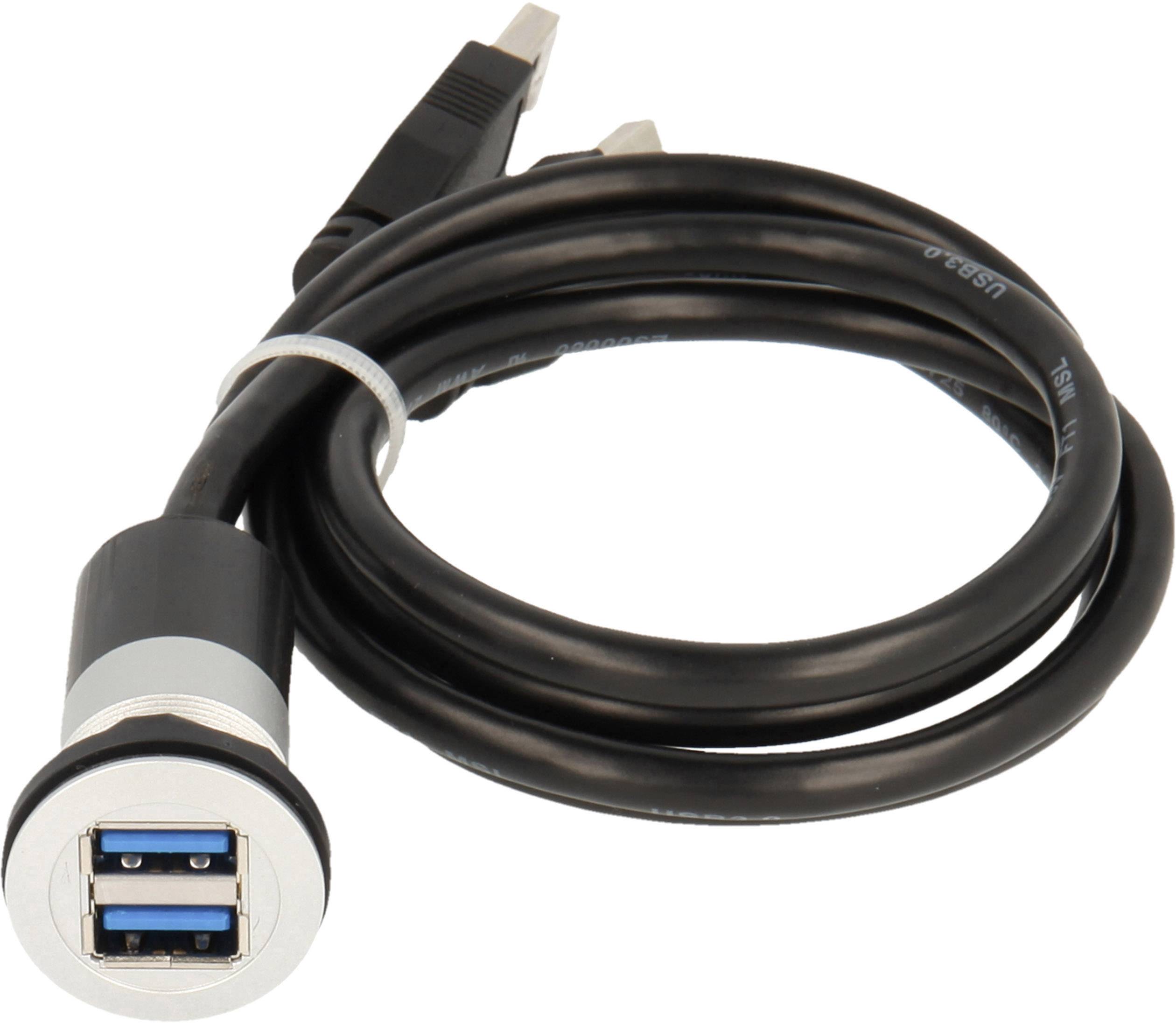 Cordon USB 3.0 RRJ_2USB3_150CM 150 cm USB 3.0 Schlegel RRJ_2USB3_150CM argent 1.50 m