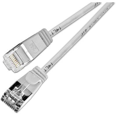 Slim Wirewin PKW-LIGHT-STP-K6 3.0 RJ45 Câble réseau, câble patch CAT 6 U/FTP 3.00 m gris  1 pc(s)