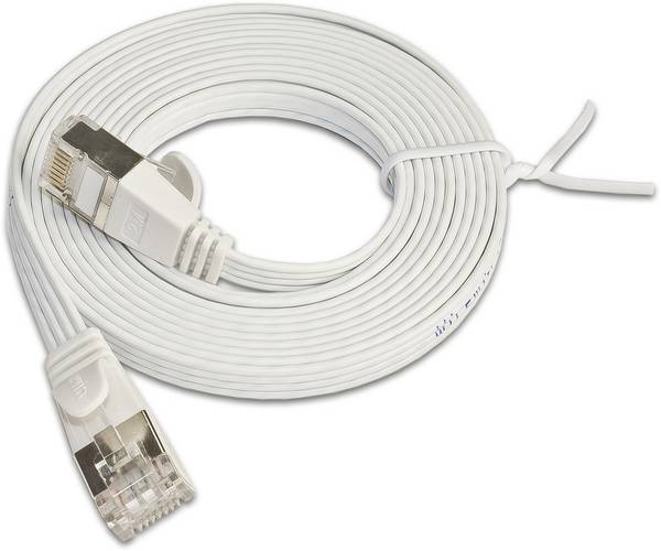 Slim Wirewin PKW-STP-SLIM-KAT6 0.5 WS RJ45 Câble réseau, câble patch CAT 6 U/FTP 0.50 m blanc plat 1 pc(s)