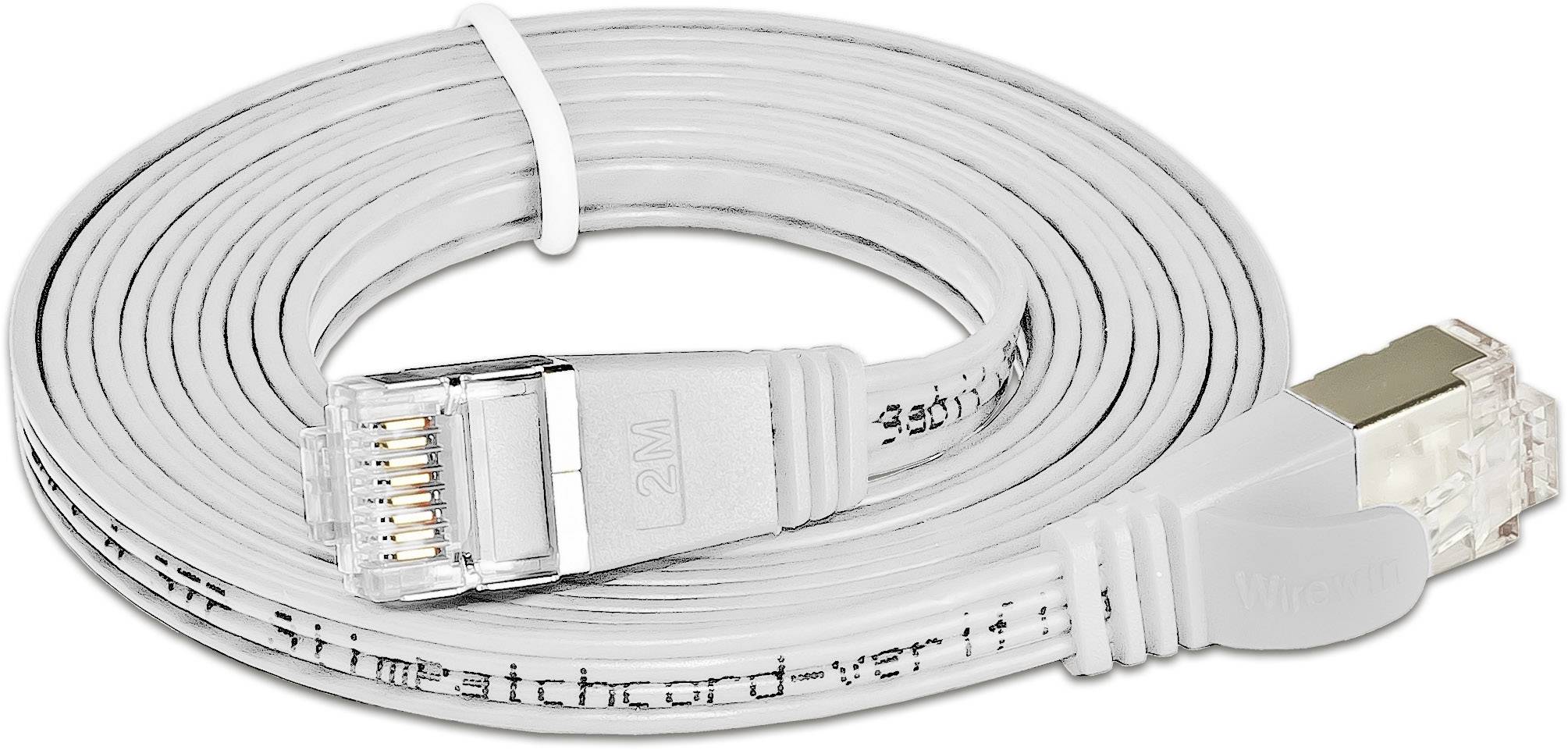 Slim Wirewin PKW-STP-SLIM-KAT6 0.5 WS RJ45 Câble réseau, câble patch CAT 6 U/FTP 0.50 m blanc plat 1 pc(s)-2