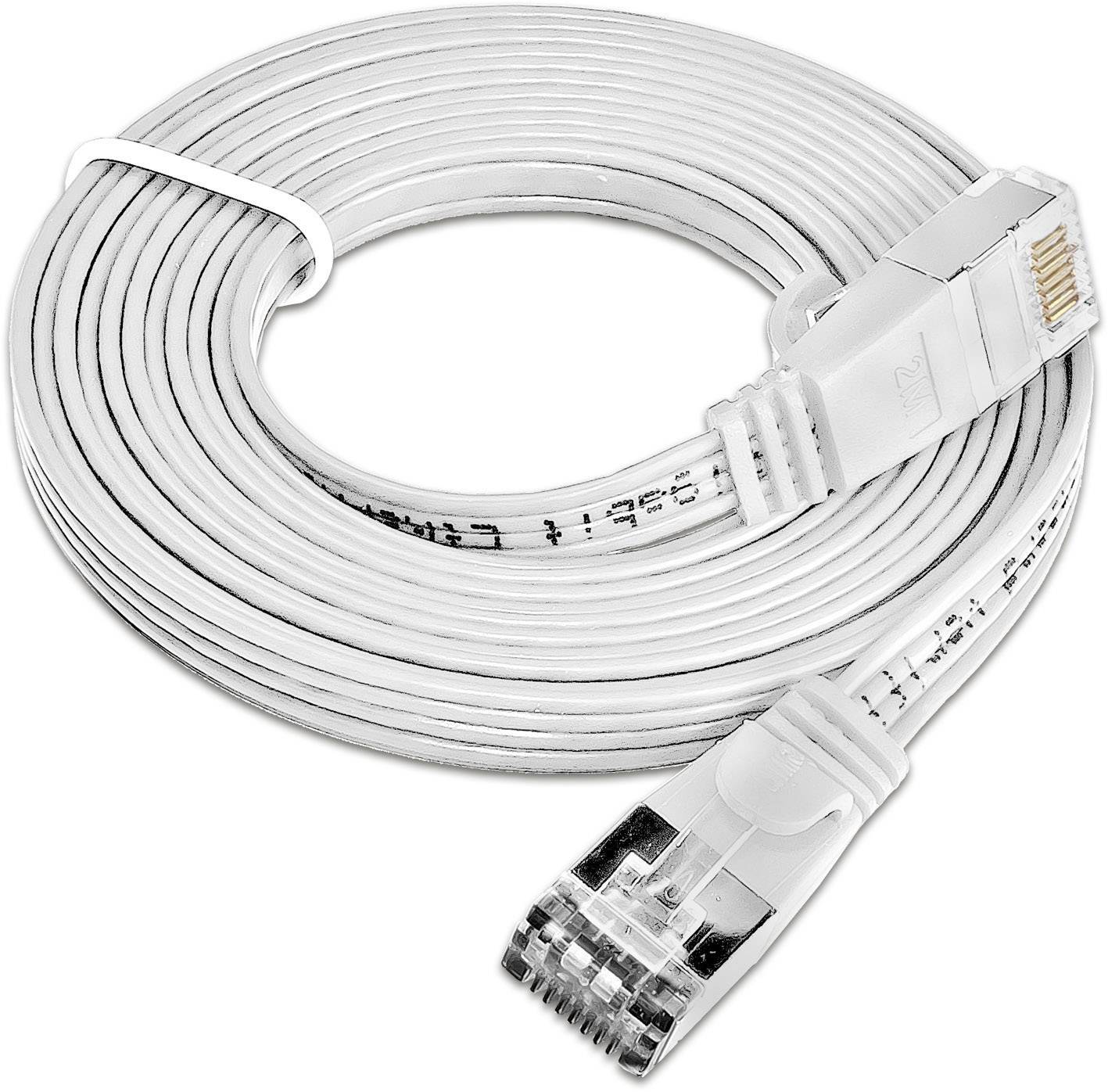 Slim Wirewin PKW-STP-SLIM-KAT6 0.5 WS RJ45 Câble réseau, câble patch CAT 6 U/FTP 0.50 m blanc plat 1 pc(s)-3
