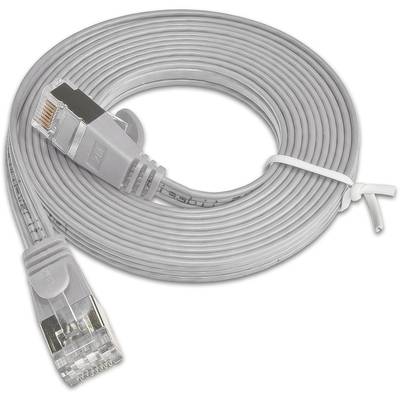 Slim Wirewin PKW-STP-SLIM-KAT6 0.5 RJ45 Câble réseau, câble patch CAT 6 U/FTP 0.50 m gris plat 1 pc(s)