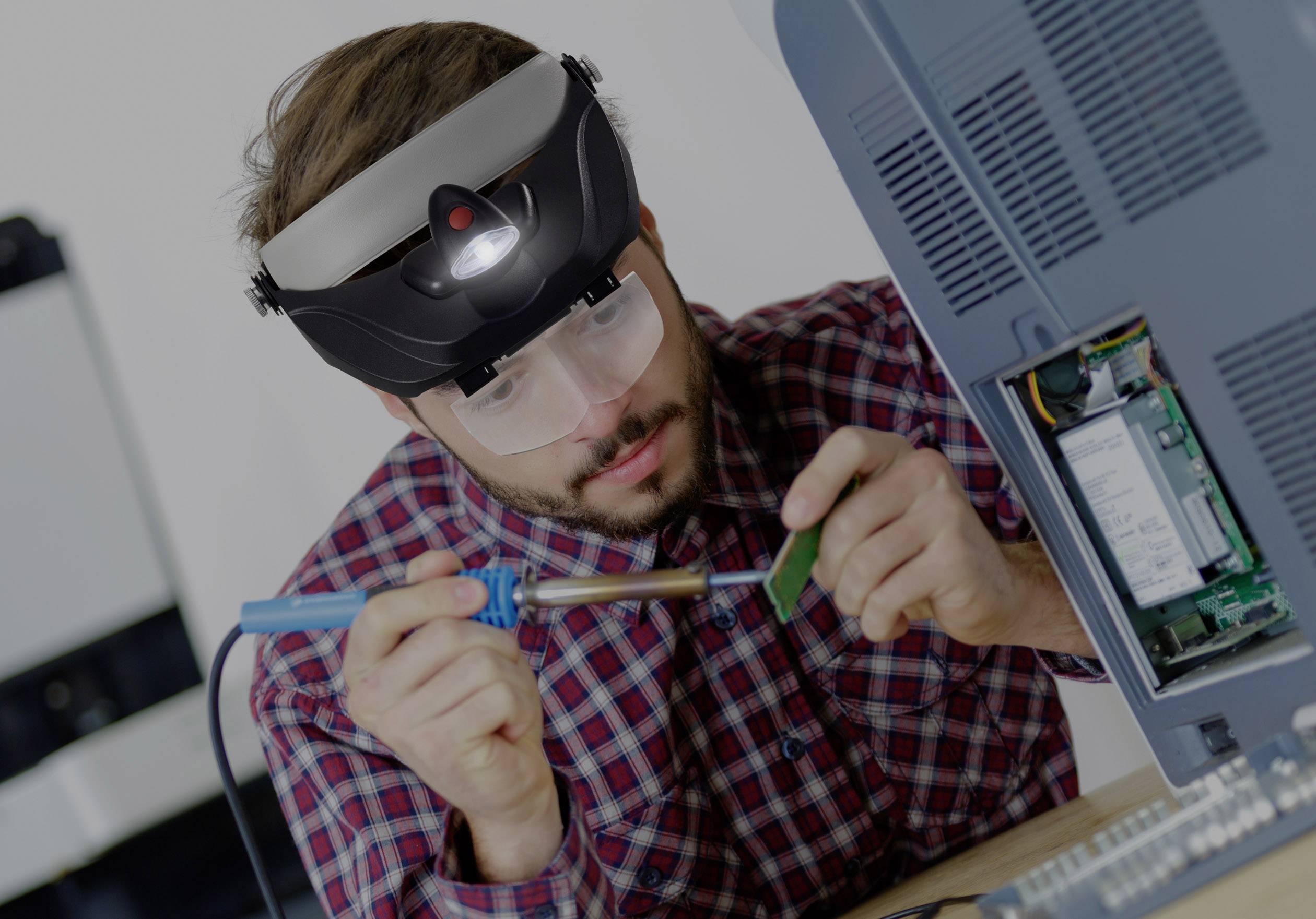 TOOLCRAFT TO-5137809 Loupe frontale avec éclairage LED Grossissement: 1.2 x, 1.8 x, 2.5 x, 3.5 x Lentille: (L x l) 101 m-4