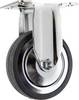 TOOLCRAFT TO-5137932 Roulette fixe caoutchouc 100 mm avec plaque de fixation Capacité de charge (max.): 80 kg