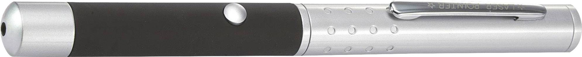 Stylo argenté avec manche noir et clip argenté, adapté à l'écriture et aux fournitures de bureau.