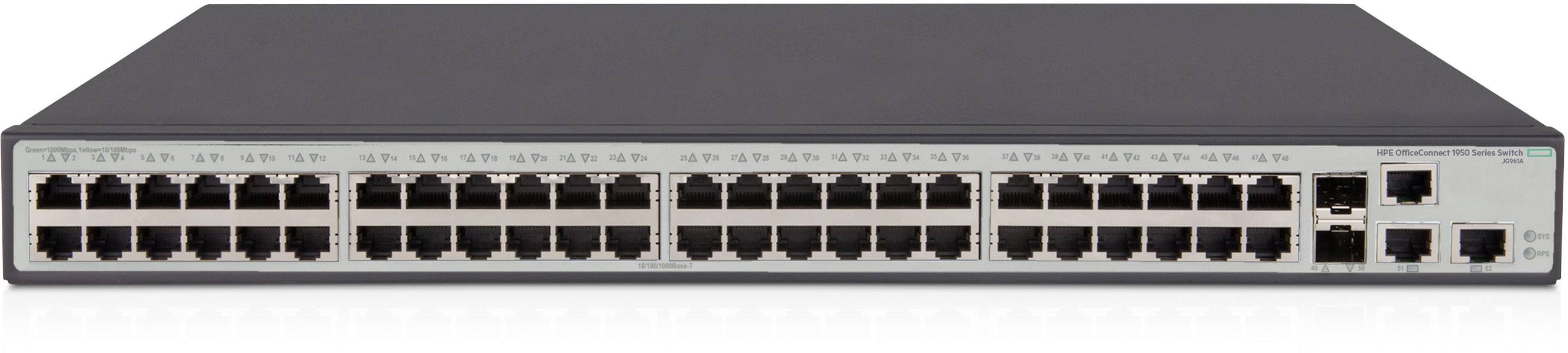 Hewlett Packard Enterprise JG961A#ABB Switch / HP 1950-48G-2SFP+-2XGT Switch Switch réseau-0