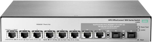 Hewlett Packard Enterprise JL169A#ABB HPE OfficeConnect 1850 6XGT and 2XGT/SPF Switch réseau