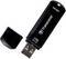 Une clé USB Transcend noire de 32 Go, USB 3.0, avec son capuchon retiré.