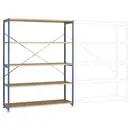 Etagère Planoflex modèle de base avec 5 tablettes Manuflex RP1043.5007