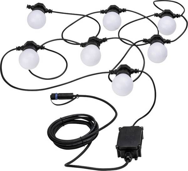 Paulmann 94165 Système d'éclairage Plug&Shine guirlande lumineuse LED LED 1.4 W blanc chaud blanc, noir
