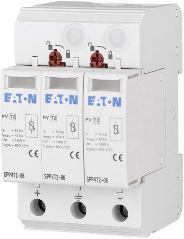 Eaton 176090 SPPVT2-10-2+PE Dispositif antisurtension Protection anti-surtension pour: armoire de distribution 15 kA 1 pc(s)