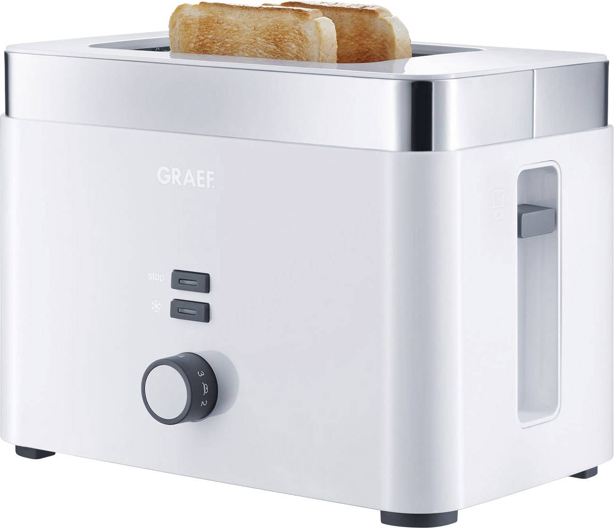 Graef TO61EU Grille-pain avec grille spéciale viennoisieries blanc, acier inoxydable