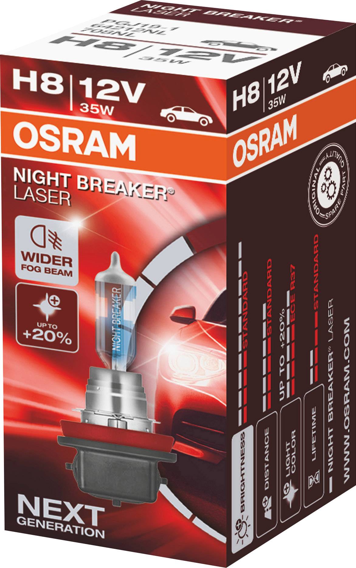 OSRAM 64212NL Ampoule halogène Night Breaker® Laser Next Generation H8 35 W 12 V-3
