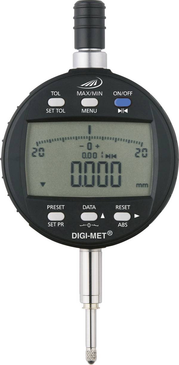 HELIOS PREISSER  1734502 Comparateur  (Ø) 60 mm avec afficheur numérique 12.5 mm Lecture: 0.001 mm