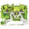 WAGO 2202-1207 Borne pour conducteur de protection 5.20 mm Push-In Affectation: terre vert, jaune 100 pc(s)