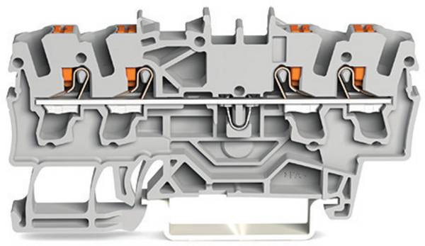 WAGO 2202-1401 Borne de passage 5.20 mm Push-In  gris 100 pc(s)