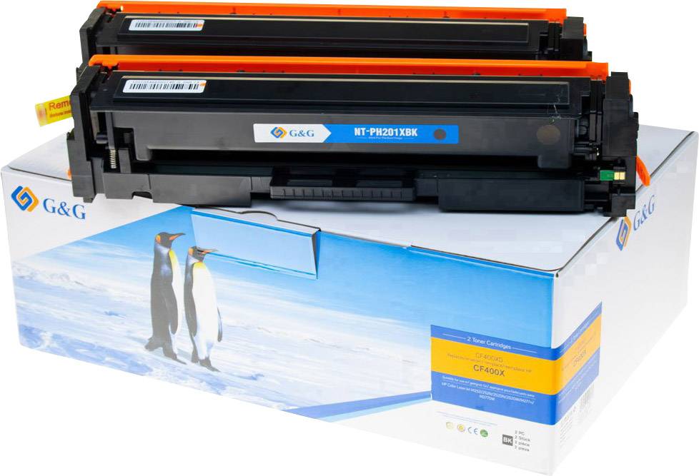 Cassette de toner compatible noir G&G 14994 remplace HP 201X, CF400X, CF400XD 5600 pages 1 set