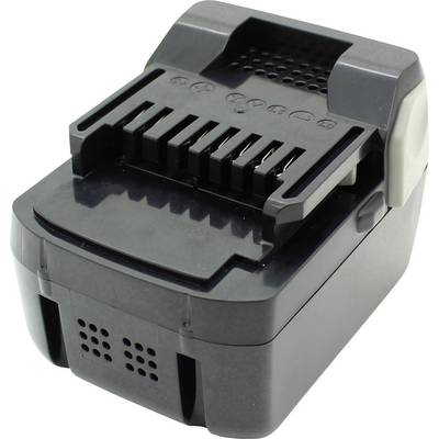 Un chargeur de batterie noir et rectangulaire avec plusieurs emplacements, adapté aux batteries rechargeables.