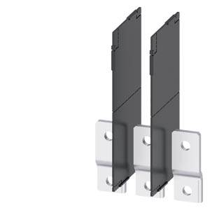 Deux équerres métalliques noires verticales, montées sur des socles blancs, utilisées pour la fixation ou le support dans des applications de construction.