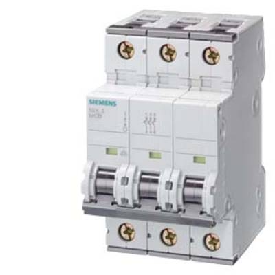 Un disjoncteur tripolaire Siemens, utilisé pour protéger les circuits électriques dans les habitations et l'industrie.