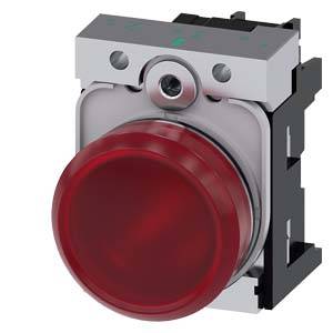 Bouton-poussoir rouge sur un socle argenté, probablement un bouton d'arrêt d'urgence, utilisé dans les commandes de machines.