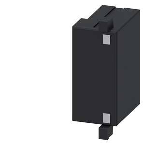 Un composant électronique noir rectangulaire avec trois bornes de connexion visibles, probablement une partie d'un appareil électrique plus grand.