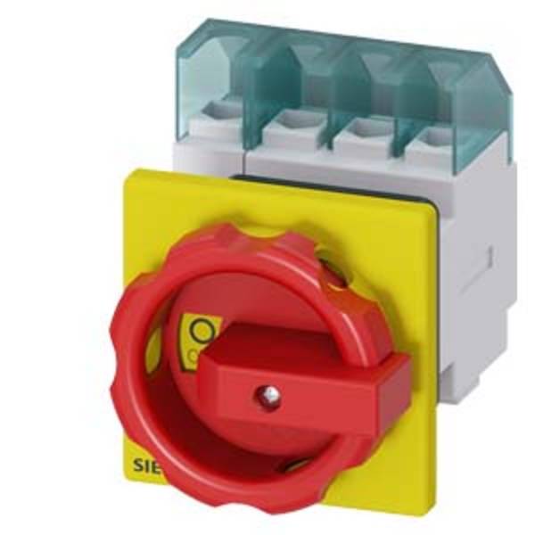 Interrupteur à coupure en charge;   rouge, jaune 4 pôles 16 mm² 32 A  690 V/AC  Siemens 3LD22541TL53
