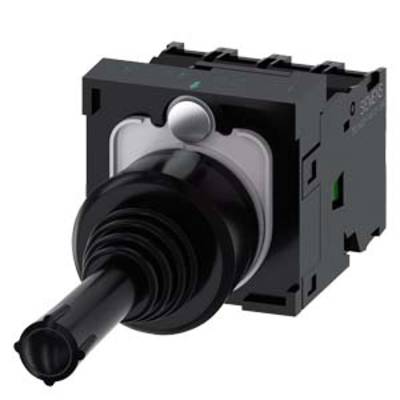 Commutateur de joystick noir avec base carrée et plusieurs bornes de connexion, souvent utilisé pour le contrôle de machines.