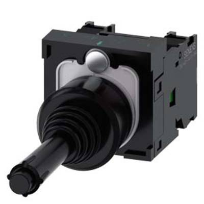 Un commutateur joystick carré noir de Siemens avec un long levier. Utilisé dans les systèmes de commande industriels.