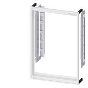 Un cadre en métal blanc rectangulaire avec un support sur le côté gauche, probablement partie intégrante d'une fenêtre ou d'une porte.