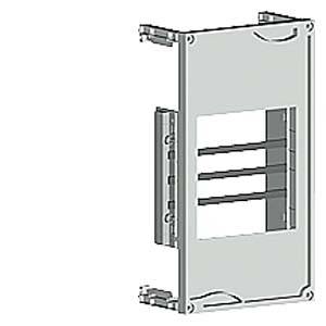 Un cadre métallique gris rectangulaire avec deux ouvertures horizontales sur la droite. Il semble faire partie du boîtier d'un équipement électronique.