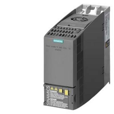 Un appareil électrique noir portant le logo Siemens, modèle 'SINAMICS', avec des fentes de ventilation et des éléments de commande, est placé verticalement.