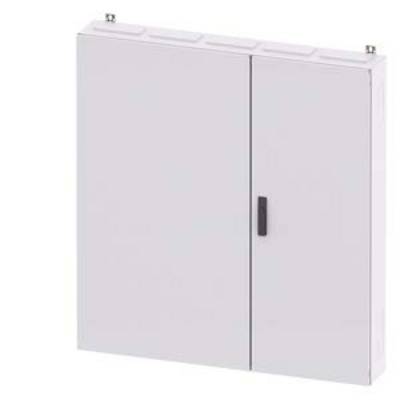 Armoire métallique blanche rectangulaire à deux portes, adaptée au rangement d'appareils électriques ou d'outils.