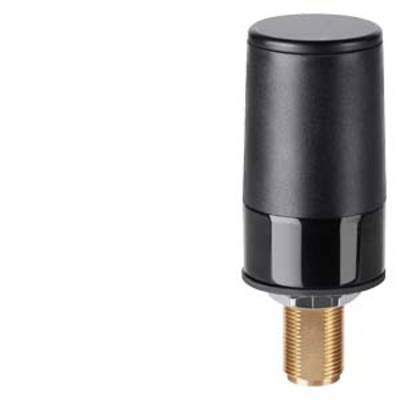 Couvercle en plastique noir avec raccord en laiton, probablement un refroidisseur par évaporation ou un élément de ventilation.